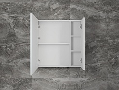 Style Line Зеркальный шкаф Стокгольм 70 белый рифленый софт – фотография-4